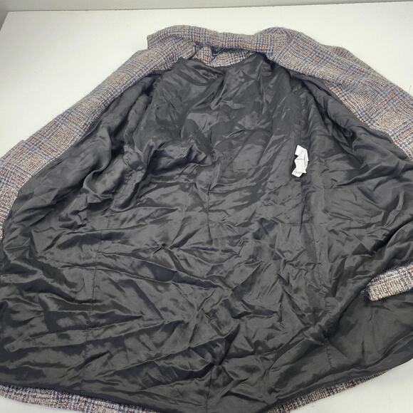 Zara Woman Coat Womens XL Gray Glen Plaid Belted Wrap Wool Alpaca Mohair Blend - Picture 13 of 15